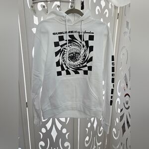Sublime White Graphic Hoodie XS 40 Oz to Freedom Band Pullover Sweatshirt